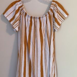 Cute striped yellow beach sundress